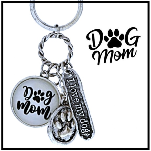 I Love My Dog “Dog “Dog Mom” Keychain NWT - Picture 6 of 7